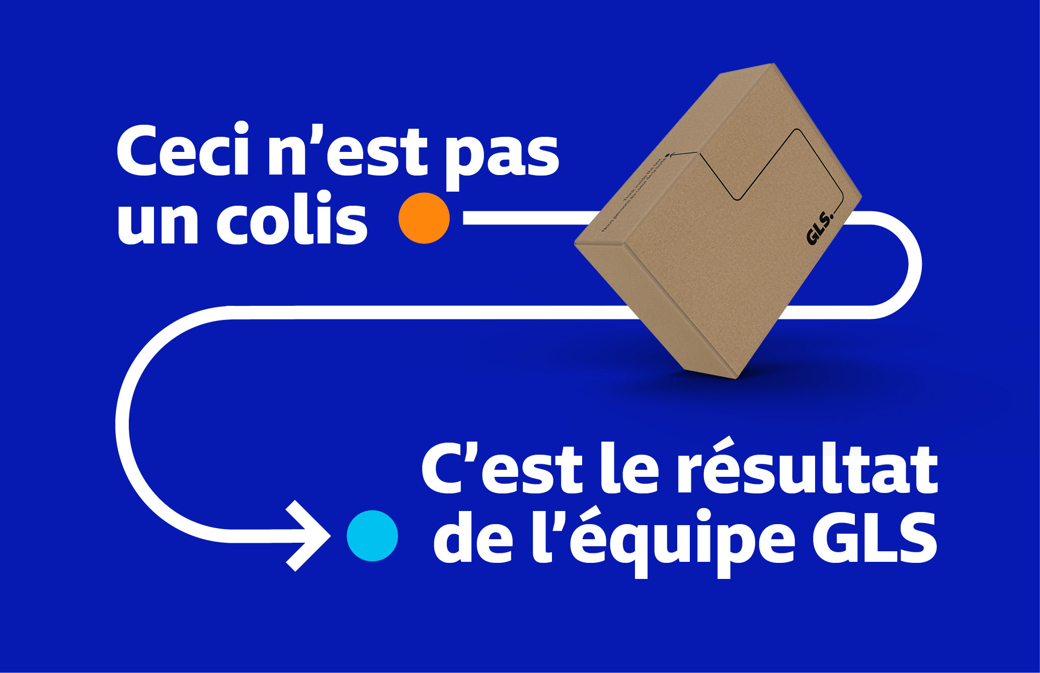 Ceci n’est pas un colis, c’est le résulat de l’équpe GLS